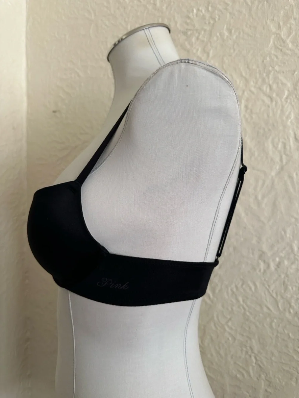 Victoria’s Secret Pink Wear Everywhere Super Push-Up Black Bra 32A - Picture 3 of 9